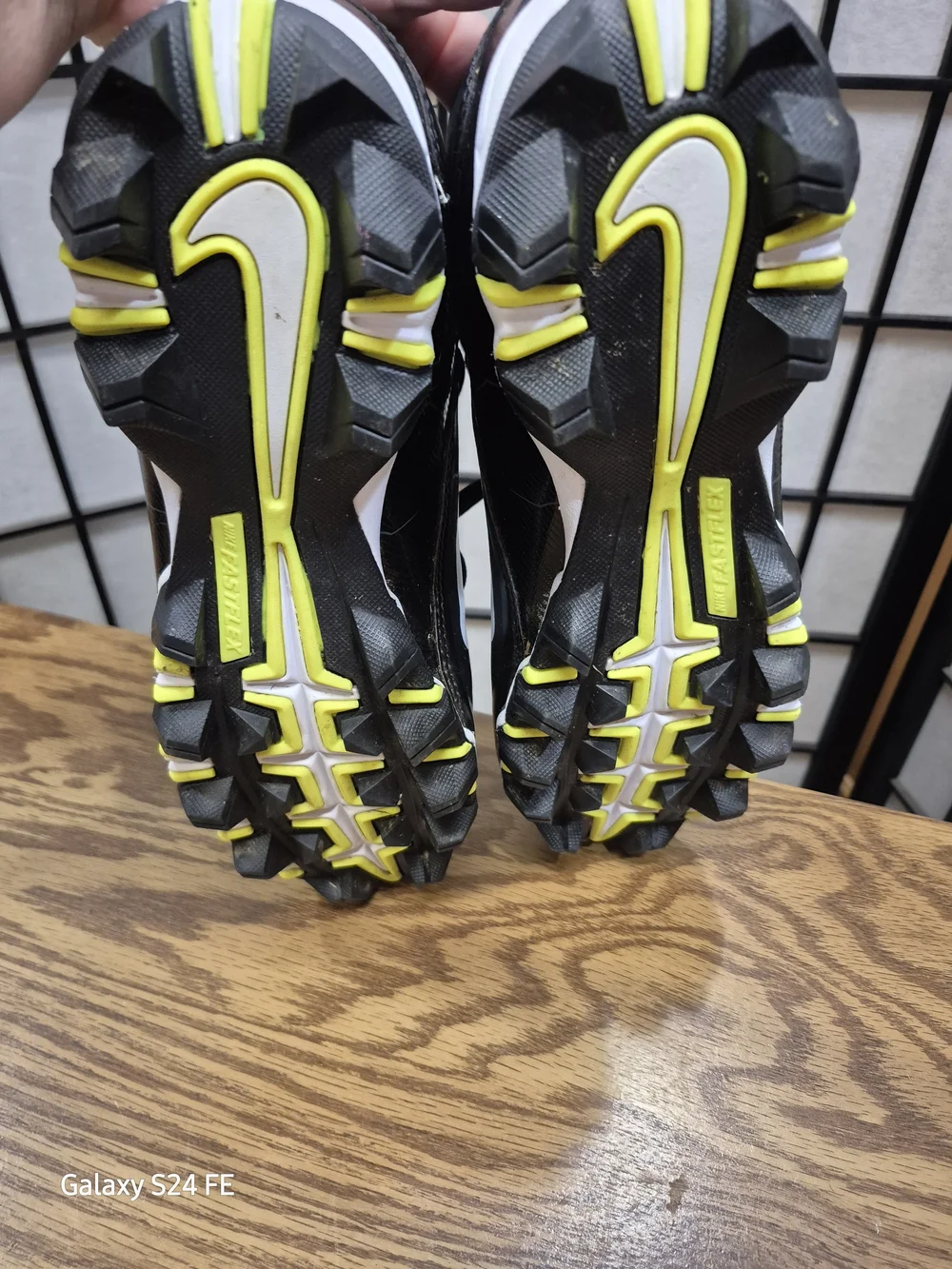 Nike Alpha Black and White Men's Athletic Cleats 9.5